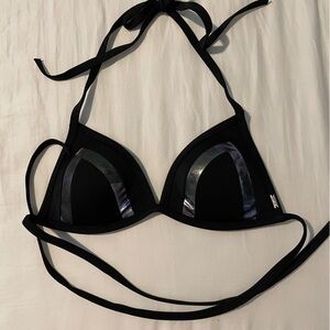 VS Pink holographic push up triangle bikini top size small